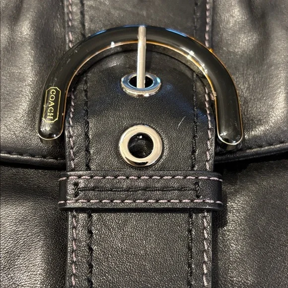 Coach Soho Black Leather Women's Bag - Picture 2 of 10